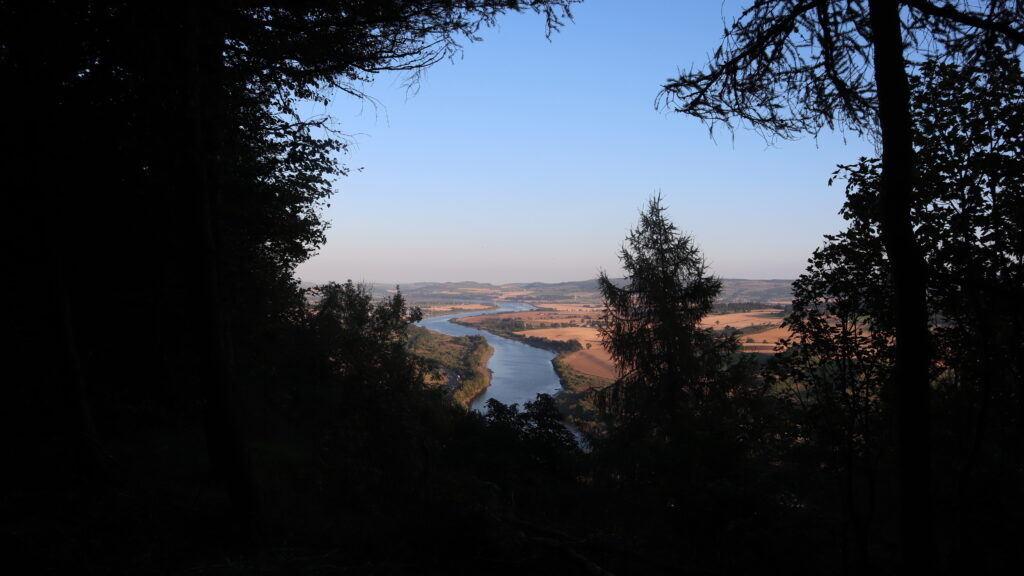 View of River Tay and fields.